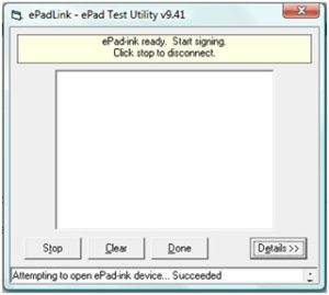 ePad Ink Test Utility Ready