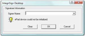 ePad Ink Troubleshooting Error